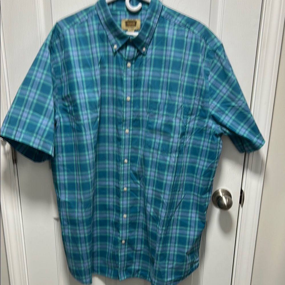 Men's Blue Plaid Shirt
